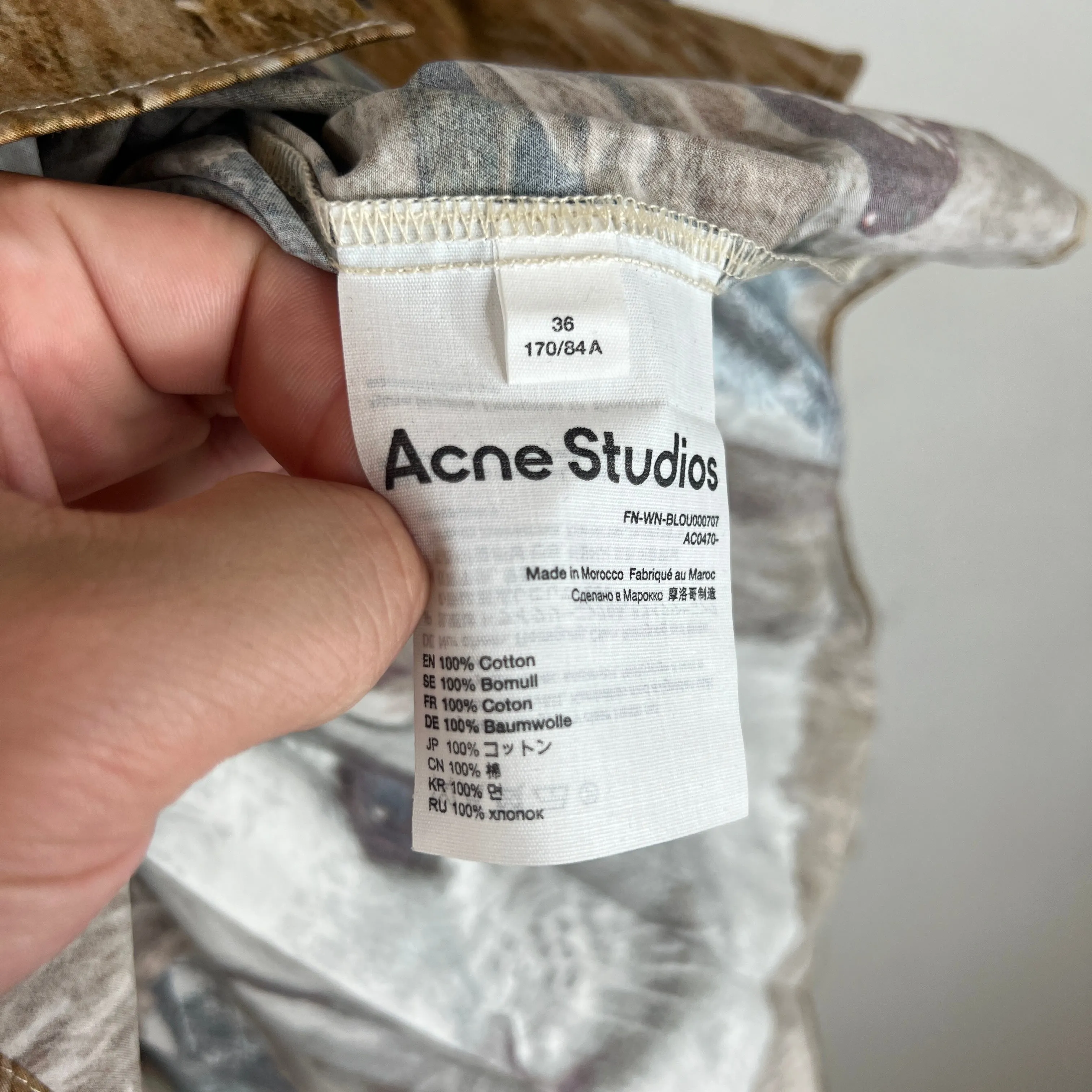 Acne Studios Nature Bondage Button Up Shirt