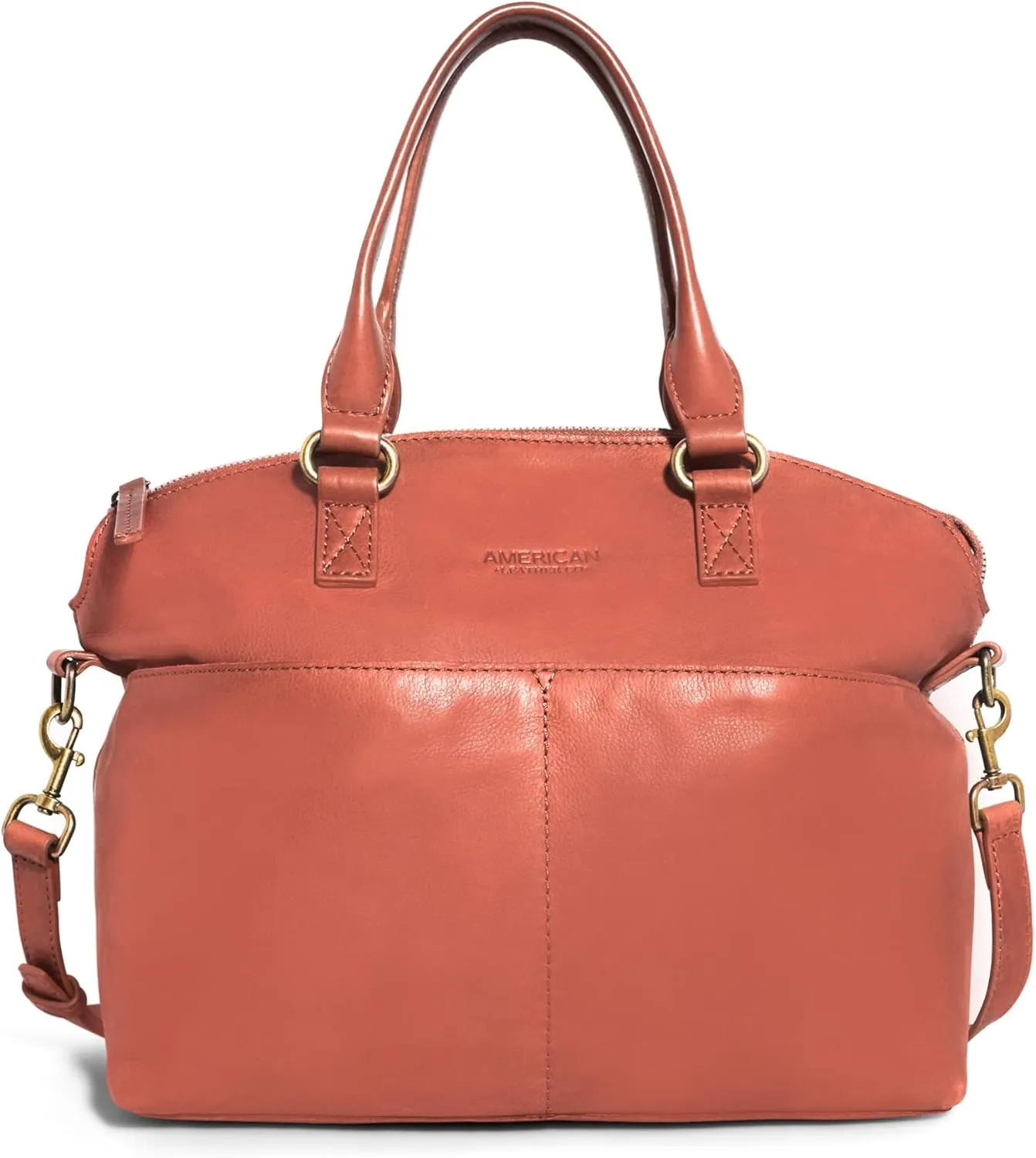 American Leather Co. Carrie Dome Satchel Crossbody Bag