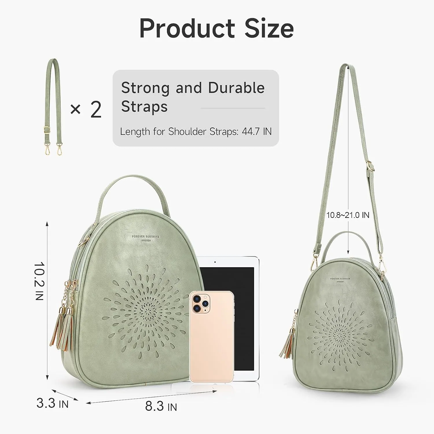 APHISON Small Backpack Purse for Women Cute Mini Backpacks PU Leather Crossbody Shoulder Bags Multifunctional Handbags