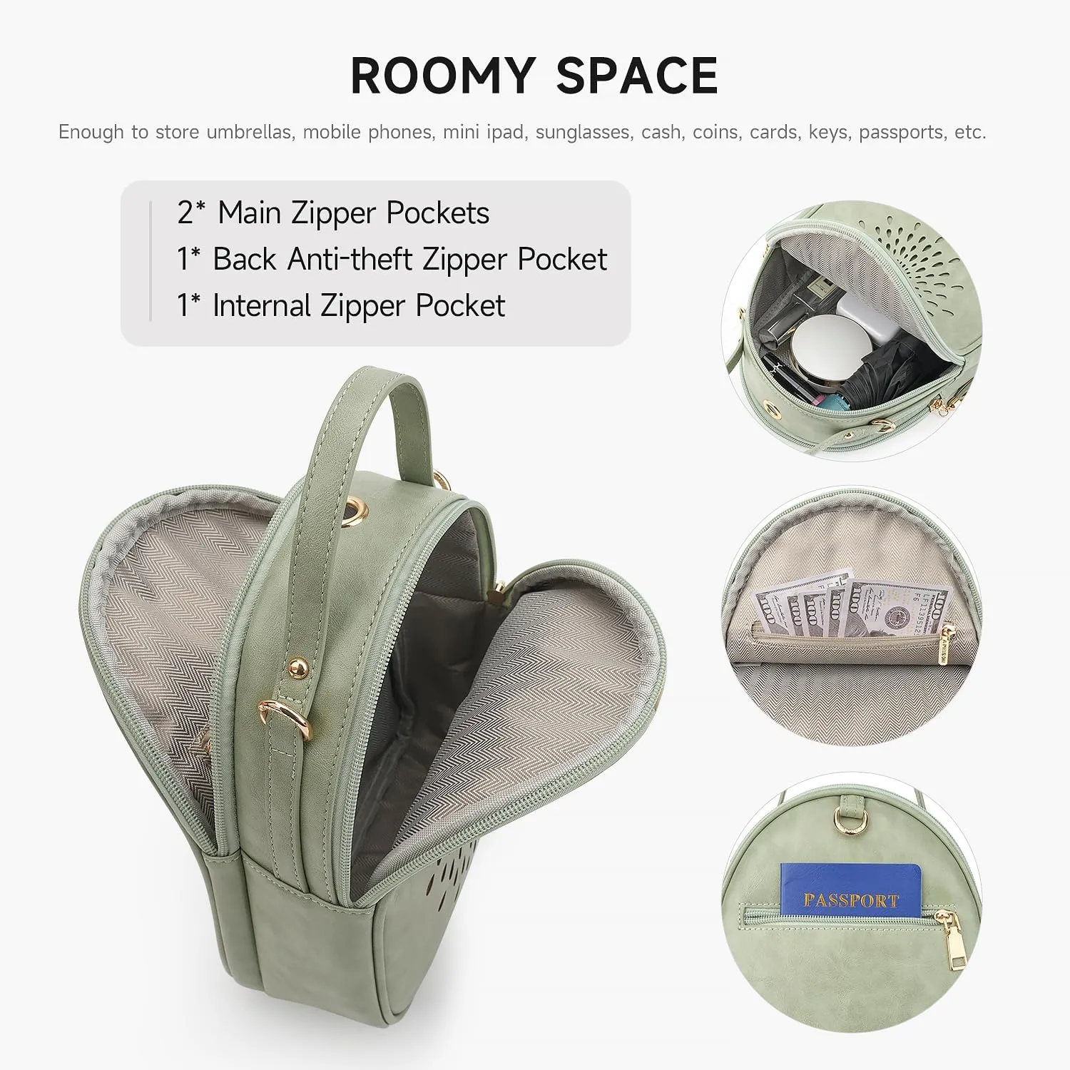 APHISON Small Backpack Purse for Women Cute Mini Backpacks PU Leather Crossbody Shoulder Bags Multifunctional Handbags