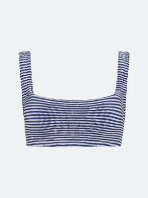 BALBOA BIKINI TOP - BLUE STRIPED
