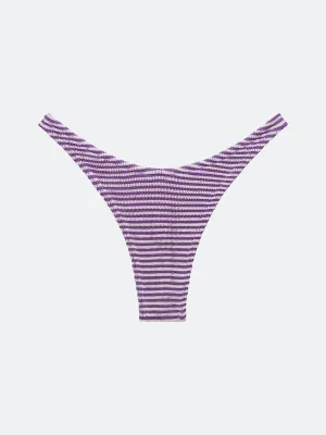 BALBOA CHEEKY BIKINI BOTTOM - PURPLE STRIPED