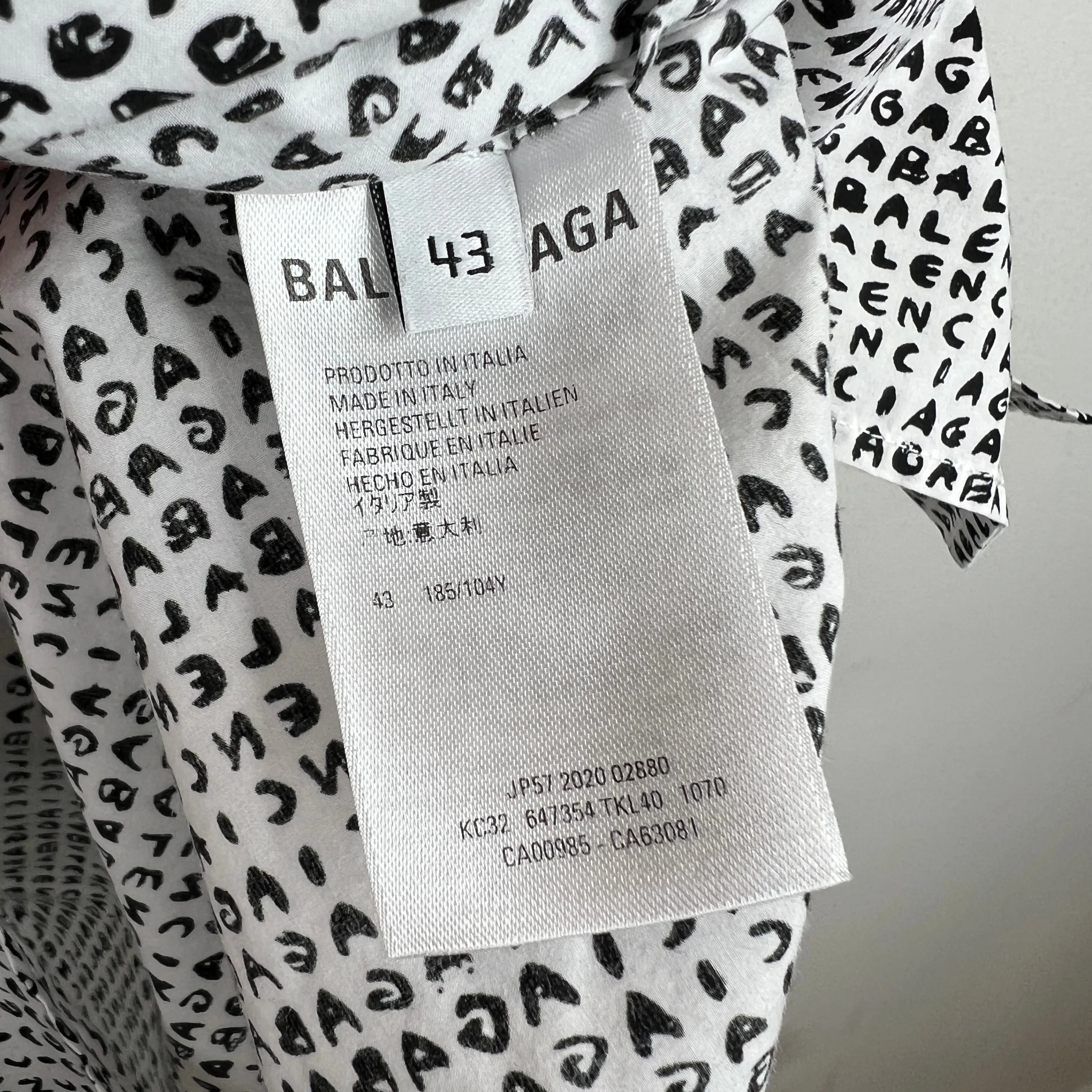 Balenciaga Letters Button Up Shirt