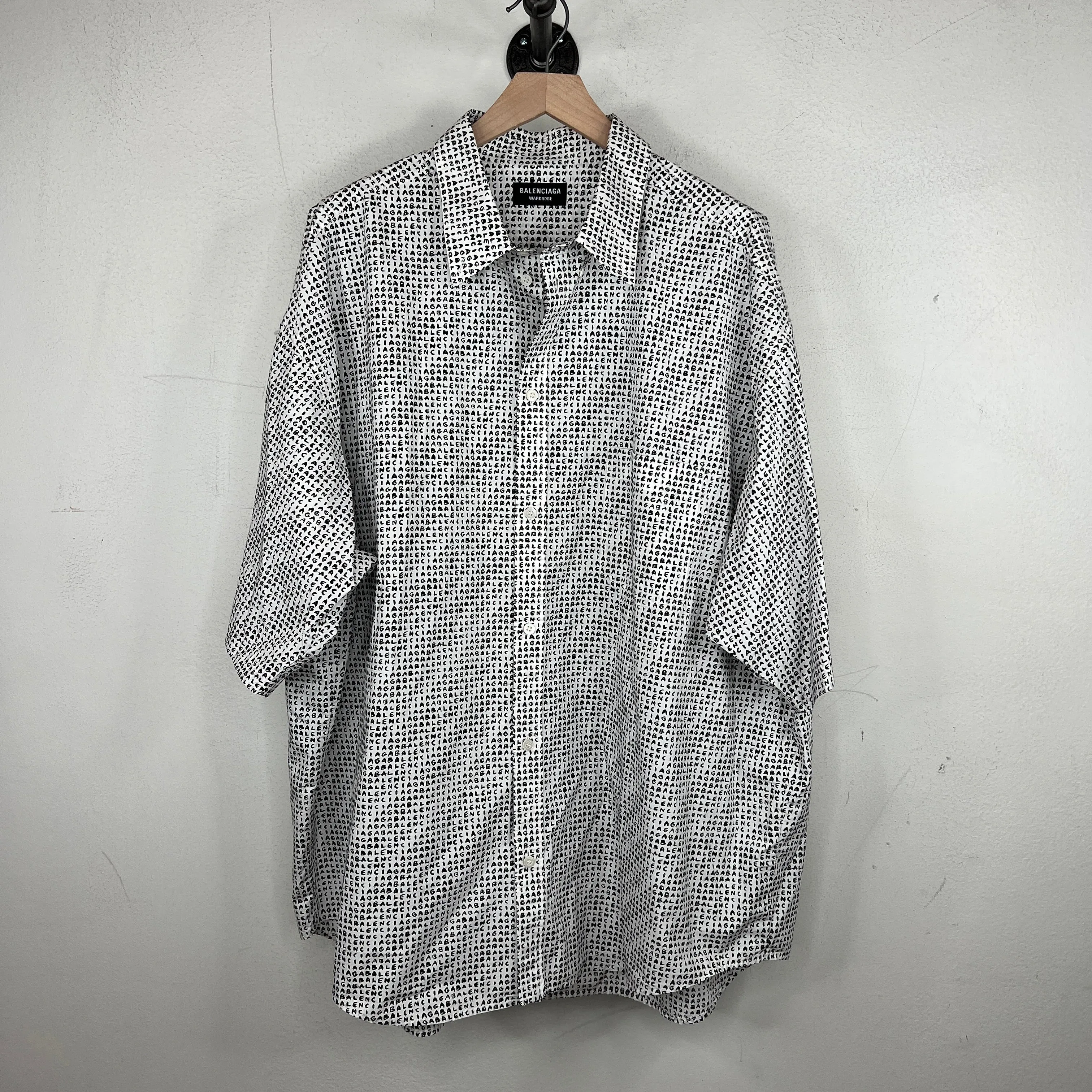 Balenciaga Letters Button Up Shirt