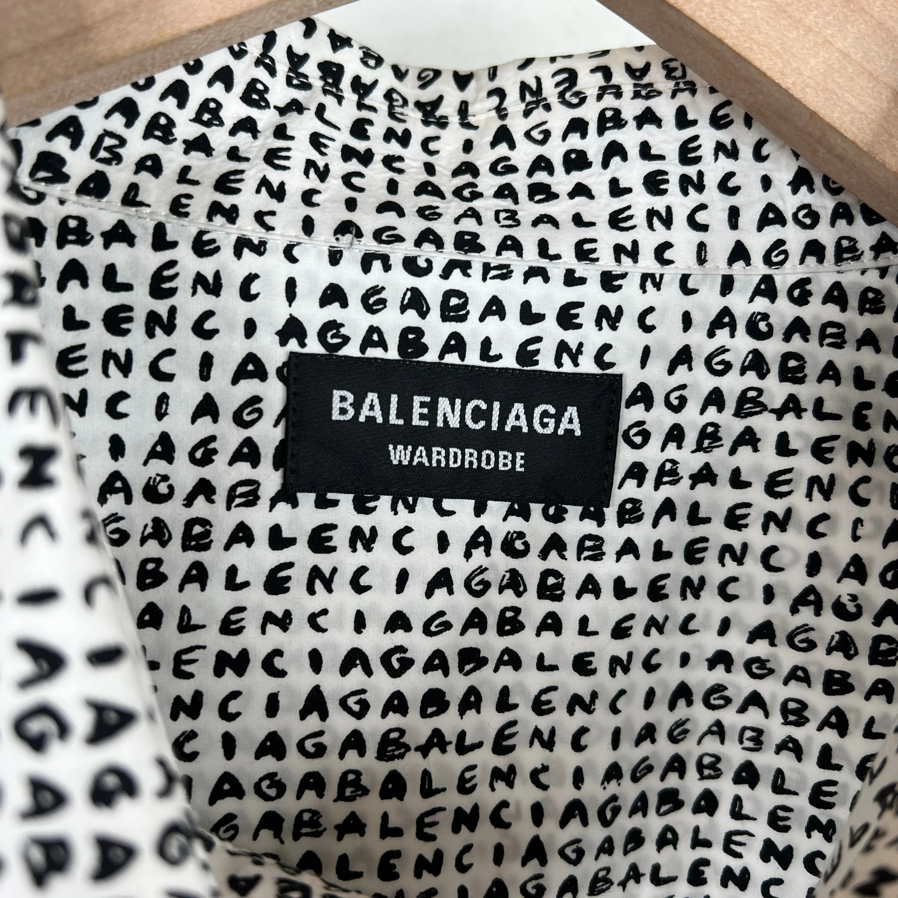 Balenciaga Letters Button Up Shirt