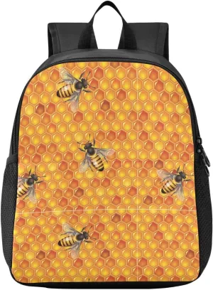 Bee Toddler Backpack for Boys Girls 3-6 Mini Backpacks for Elementary Lightweight Kids Bookbag for Preschool Kindergarten for School