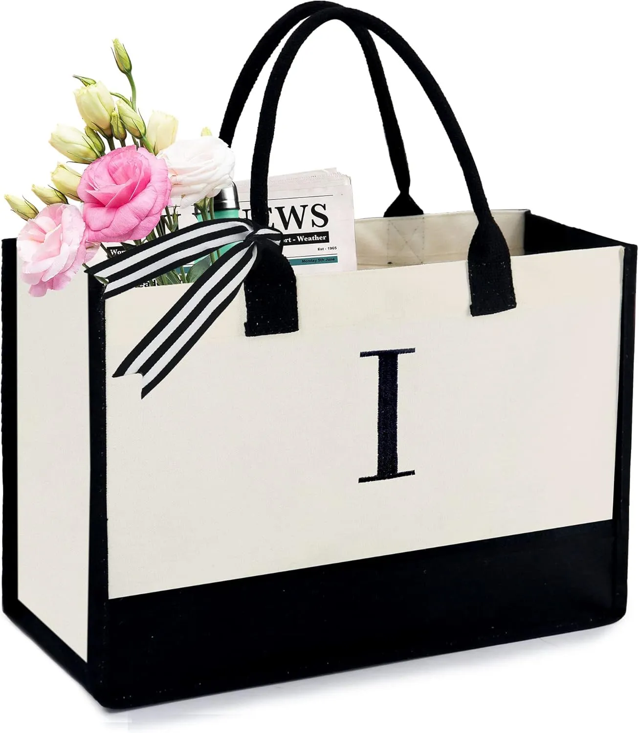 BeeGreen Personalized-Tote-Bag-for Women Mom Teacher Friends Sister Gift Bags with Comestic Bag