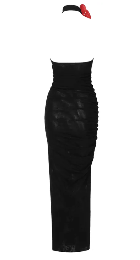 Black Translucent Maxi Dress