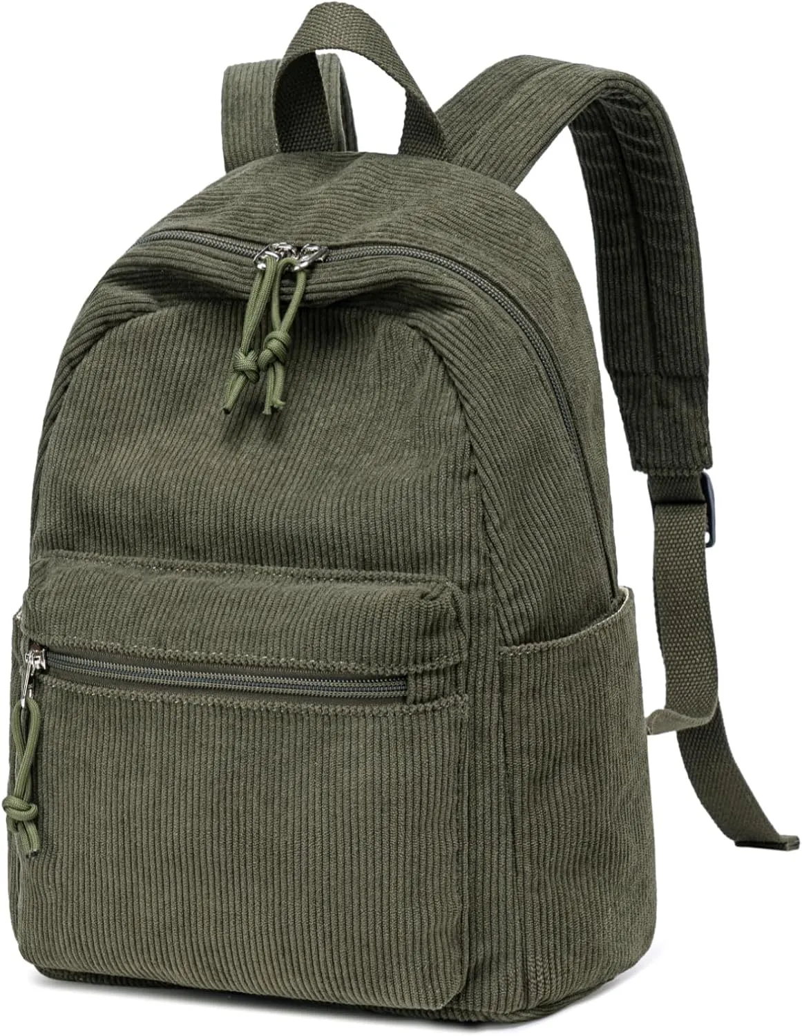 Bluboon Girls Mini Backpack Women Small Backpack Purse Teens Cute Casual School Bookbag(Corduroy Army Green)