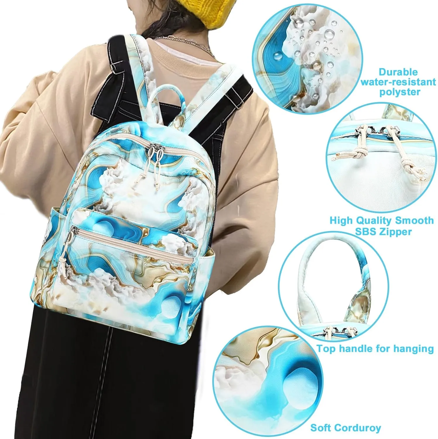 Bluboon Girls Mini Backpack Womens Small Backpack Purse Teens Cute Casual School Bookbag