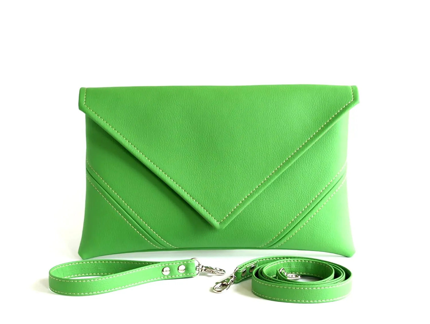 Bridesmaid Clutch Purse Green Wedding Clutch Bag Bridal Clutch Handbag Vegan Leather Handbags Vegan Bag Green Clutch Gift For Girlfriend