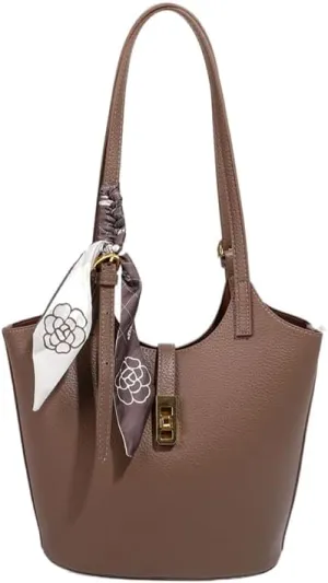 Bucket Bag For Women Vintage Bucket Purse Vegan Leather Tote Bag Shoulder Handbag