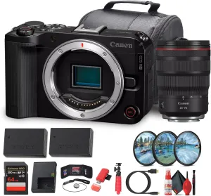 Canon EOS R50 V Mirrorless Camera (6895C002) | 24.2MP APS-C Sensor | 4K60p | Dual Pixel AF II | Flip Screen   RF 24-70mm f/2.8L is USM Lens   More (Renewed)
