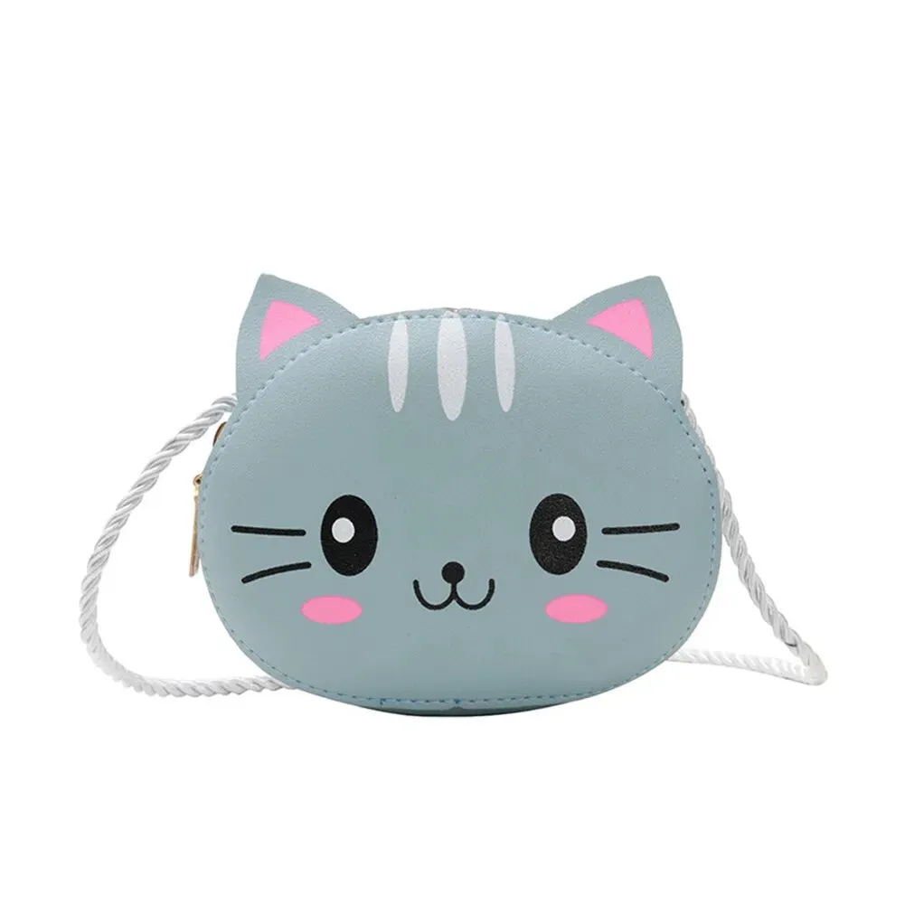 Cartoon Cat Mini Crossbody Bag for Kids Cute Shoulder Bag for Girls and Boys
