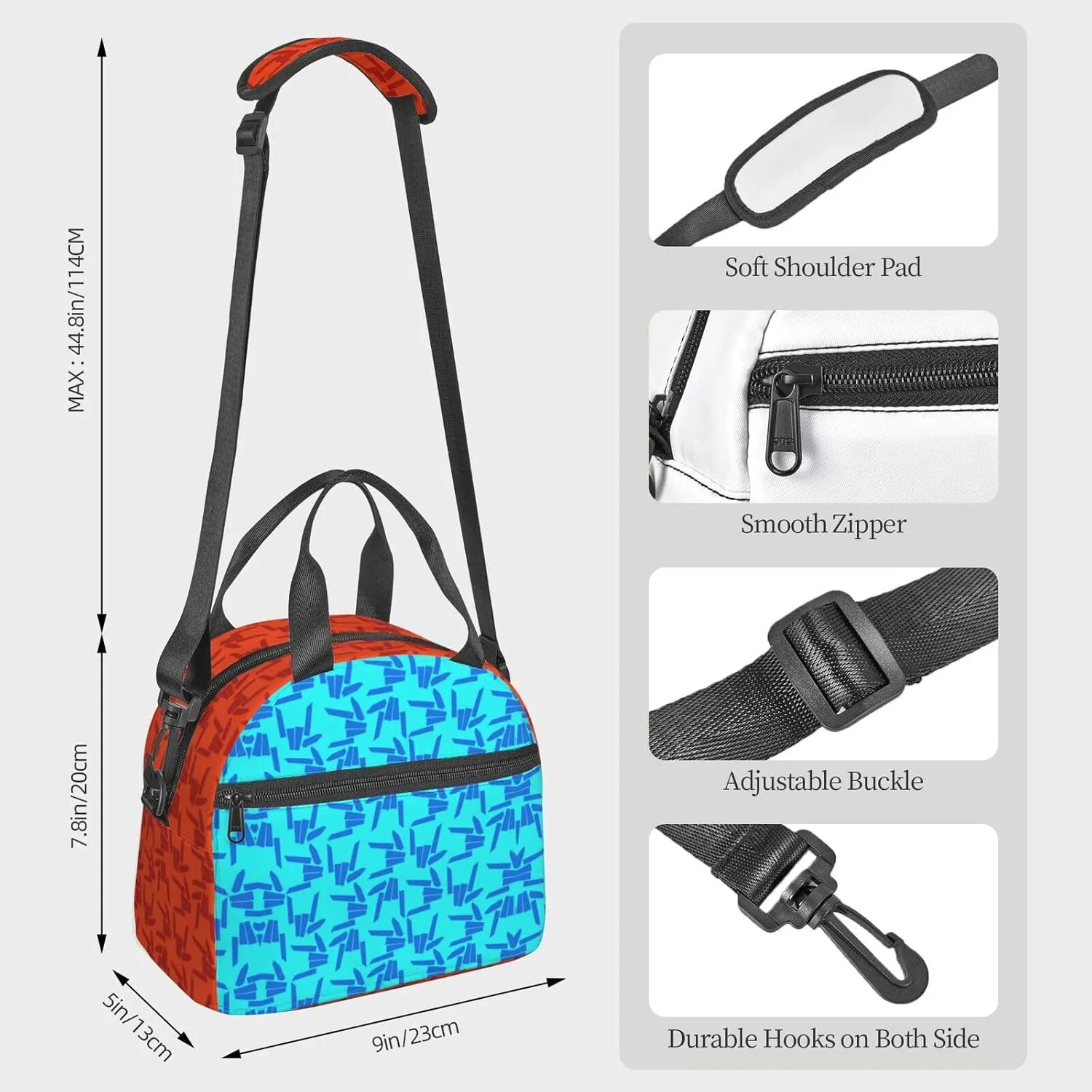 Casual Travel Daypacks Backpack With Lunch Box Sets Adjustable Shoulder Straps, Black1