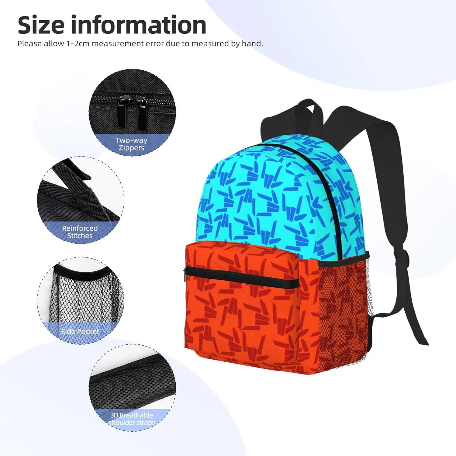 Casual Travel Daypacks Backpack With Lunch Box Sets Adjustable Shoulder Straps, Black1
