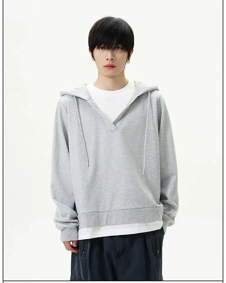 Casual V-Neck Hoodie