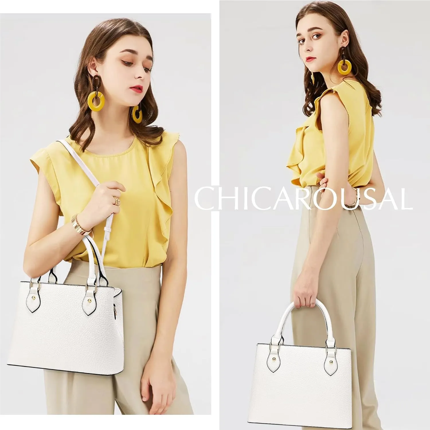 CHICAROUSAL Purses and Handbags for Women Leather Crossbody Bags Women's Tote Shoulder Bag