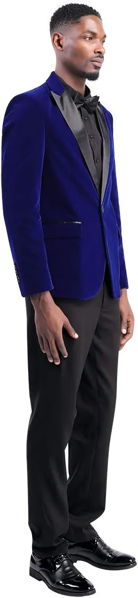 Cloudstyle Men's Peaked Lapel 1 Button Dinner Jacket Wedding Blazer Prom Tuxedo