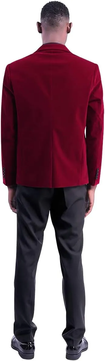 Cloudstyle Men's Peaked Lapel 1 Button Dinner Jacket Wedding Blazer Prom Tuxedo