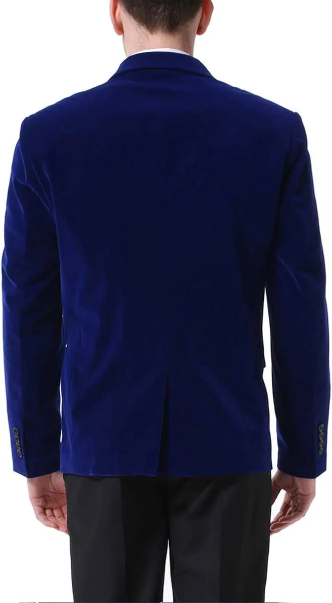 Cloudstyle Men's Peaked Lapel 1 Button Dinner Jacket Wedding Blazer Prom Tuxedo