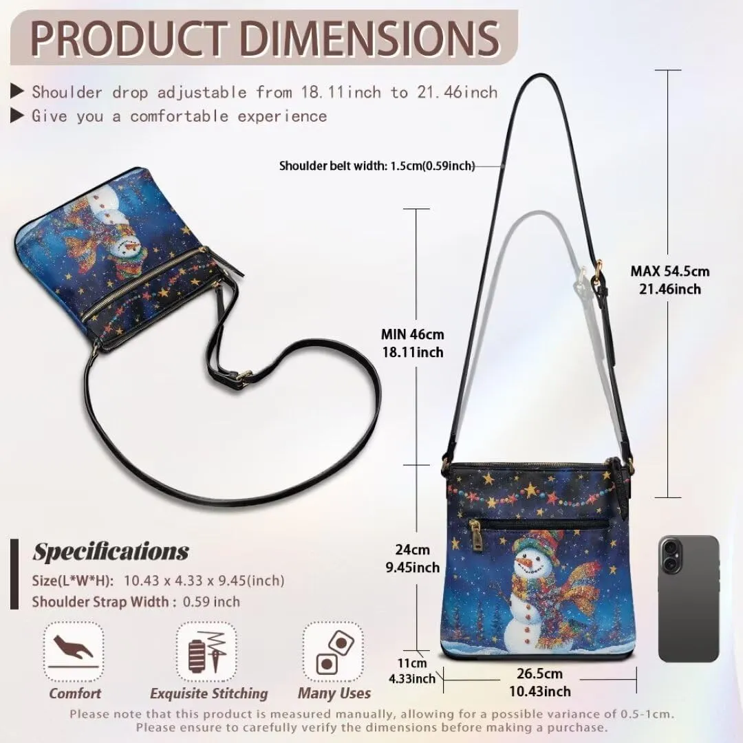Coldinair Leather Crossbody Bags for Women,Crossbody Purse Lightweight Shoulder Bag Ladies Sling Handbags