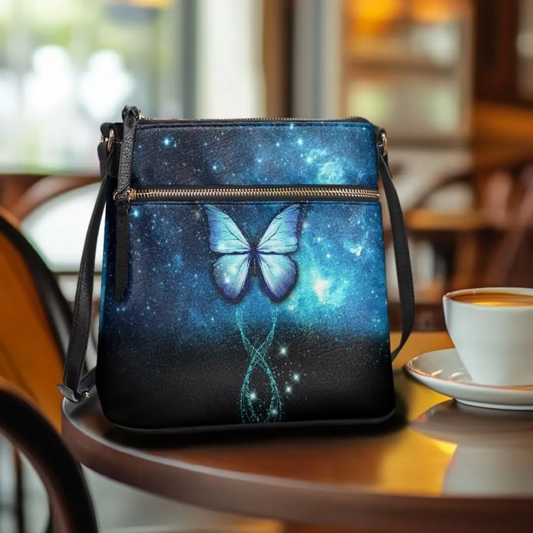 Coldinair Leather Crossbody Bags for Women,Crossbody Purse Lightweight Shoulder Bag Ladies Sling Handbags