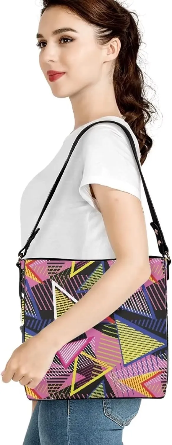 Coloranimal Women's Leather Handbags Purse with Buckle Large Capacity Crossbody Bags