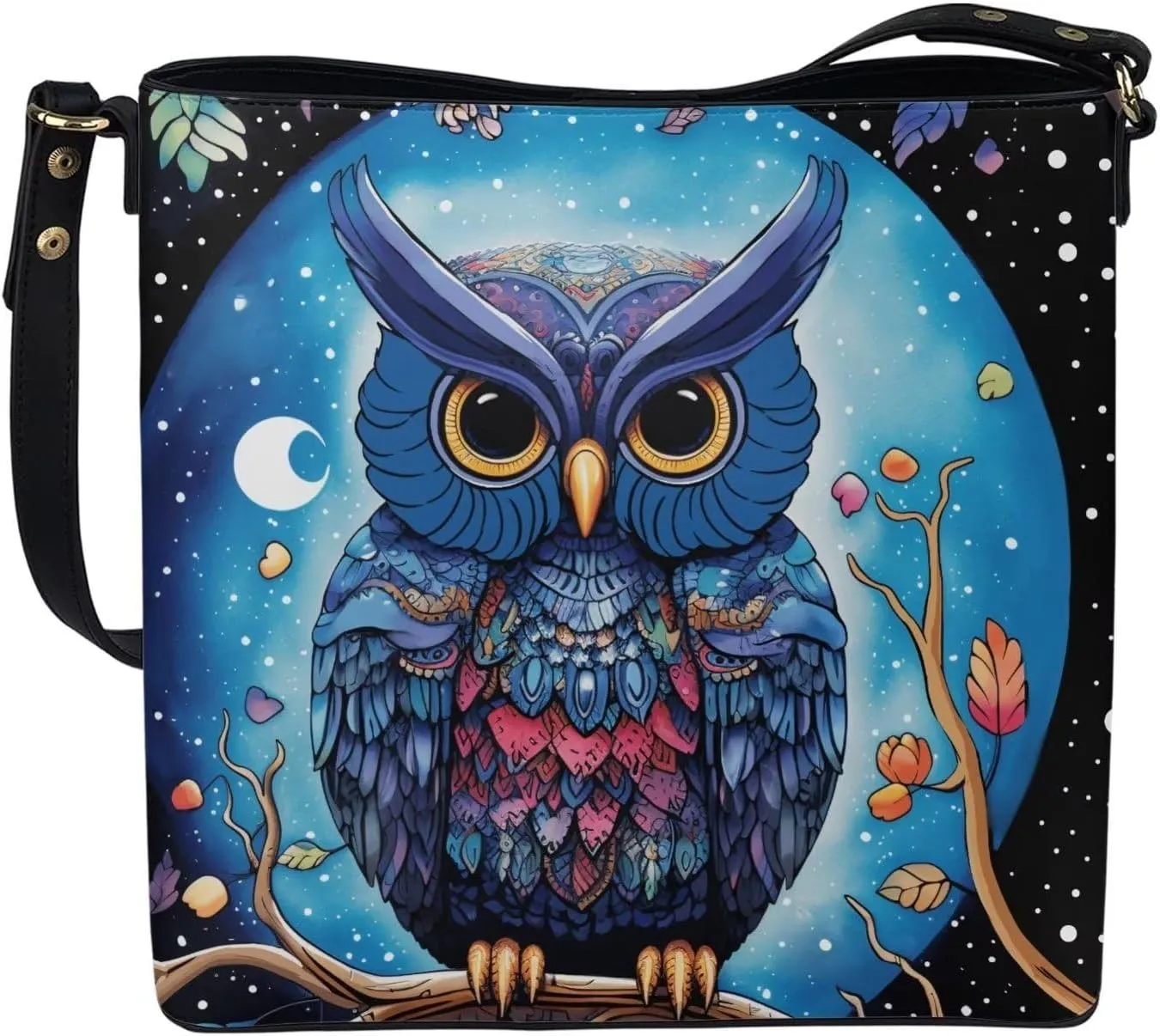 Coloranimal Women's Leather Handbags Purse with Buckle Large Capacity Crossbody Bags