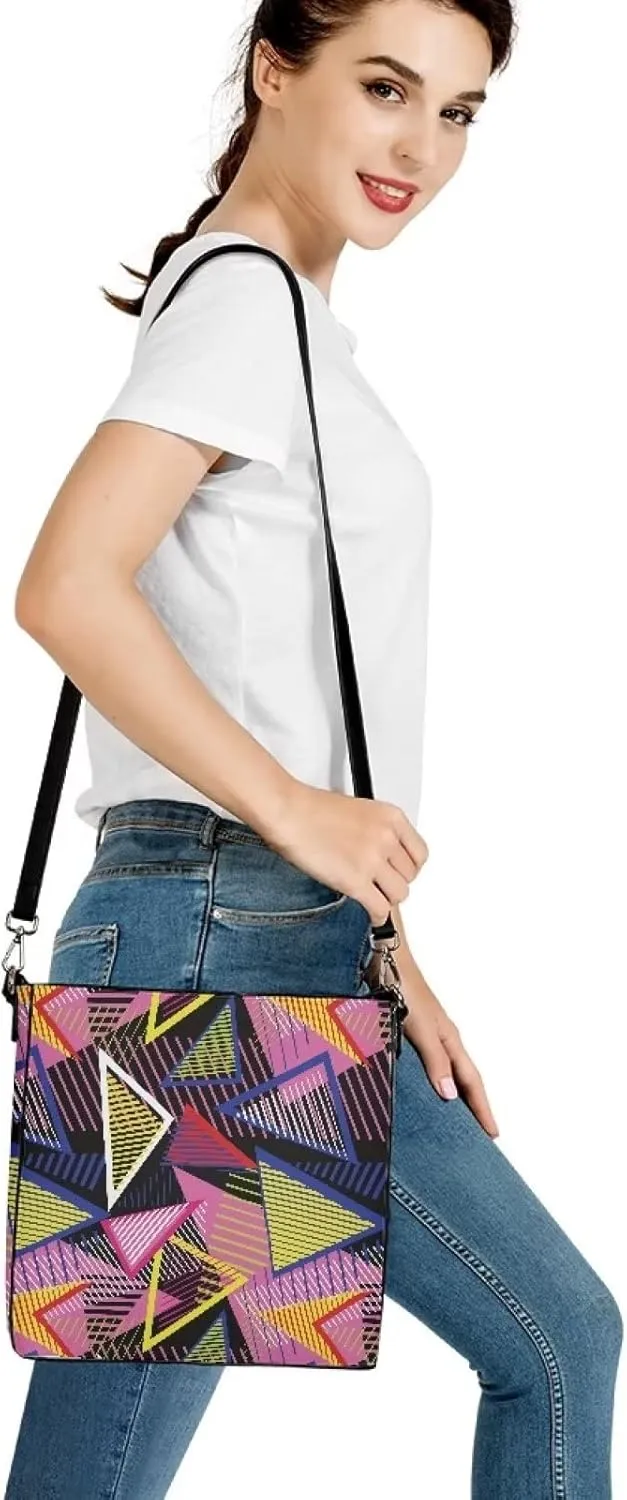 Coloranimal Women's Leather Handbags Purse with Buckle Large Capacity Crossbody Bags