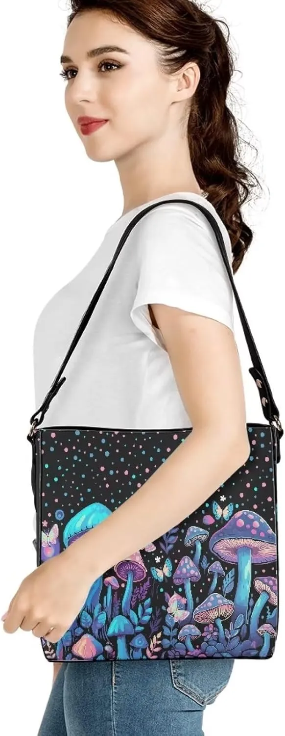 Coloranimal Women's Leather Handbags Purse with Buckle Large Capacity Crossbody Bags