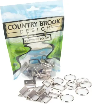 Country Brook Design - Key Chain Fob Wristlet Hardware Sets with Key Ring (1 Inch, 10 Pack)