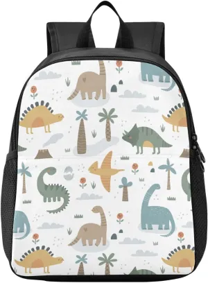 Dinosaur Palm Trees Toddler Backpack for Boys Girls 3-6 Mini Backpacks for Elementary Lightweight Kids Bookbag for Preschool Kindergarten for Travel