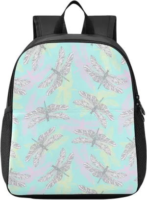 Dragonfly Blue Light Toddler Backpack for Boys Girls 3-6 Mini Backpacks for Elementary Lightweight Kids Bookbag for Preschool Kindergarten for Travel