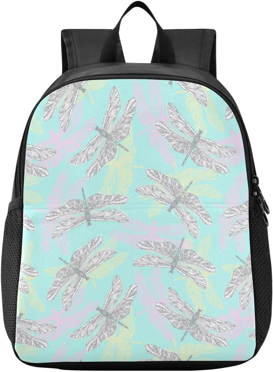 Dragonfly Blue Light Toddler Backpack for Boys Girls 3-6 Mini Backpacks for Elementary Lightweight Kids Bookbag for Preschool Kindergarten for Travel