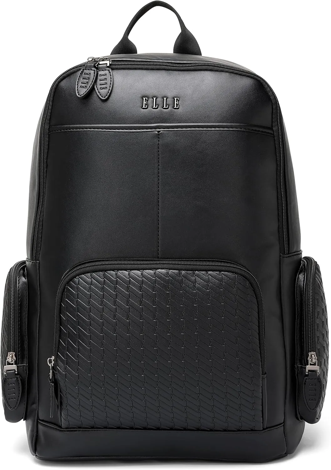 Elle Leisure Luxe 27L Vegan Leather Backpack | Black