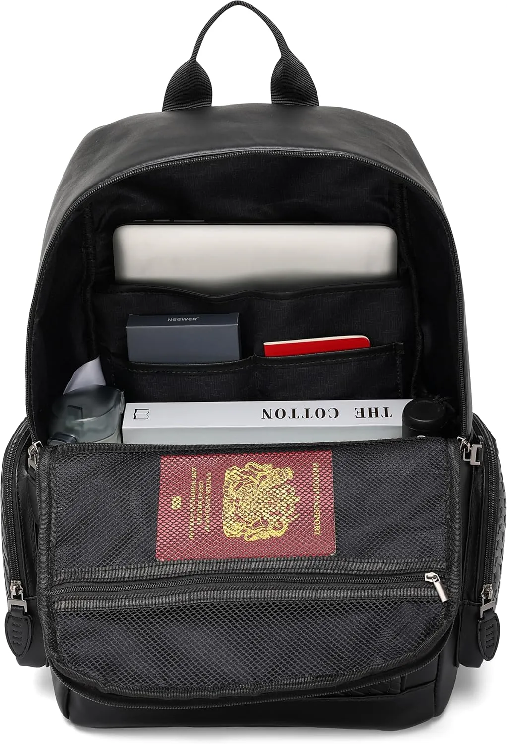 Elle Leisure Luxe 27L Vegan Leather Backpack | Black