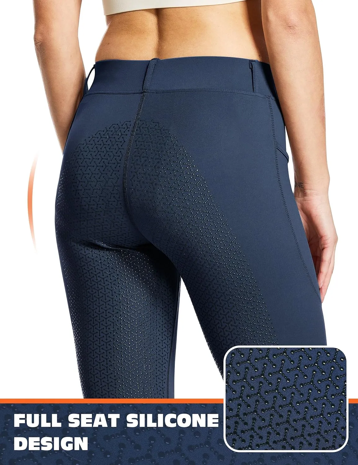 FitsT4 Sports Women's Full Seat Horse Riding Pants Bootcut Riding Tights with Pockets Equestrian Breeches for Women
