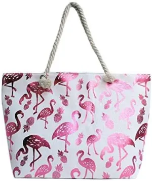 Forest & Twelfth Beach Bag XL Tote With Zipper, Perfect for Pool, Weekend Trip, Travel, Gym, Shopping, Grocery