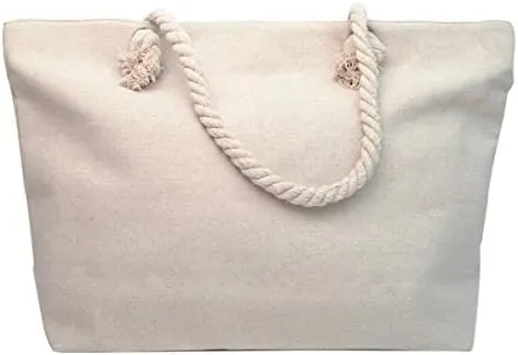 Forest & Twelfth Beach Bag XL Tote With Zipper, Perfect for Pool, Weekend Trip, Travel, Gym, Shopping, Grocery