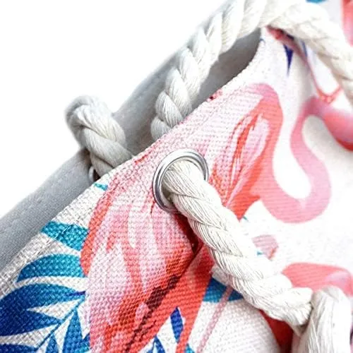 Forest & Twelfth Beach Bag XL Tote With Zipper, Perfect for Pool, Weekend Trip, Travel, Gym, Shopping, Grocery