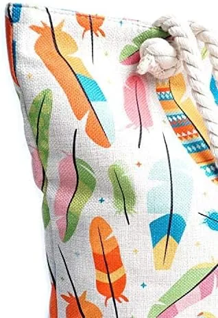 Forest & Twelfth Beach Bag XL Tote With Zipper, Perfect for Pool, Weekend Trip, Travel, Gym, Shopping, Grocery