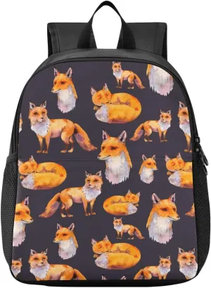 Foxes Watercolor Toddler Backpack for Boys Girls 3-6 Mini Backpacks for Elementary Lightweight Kids Bookbag for Preschool Kindergarten for Travel