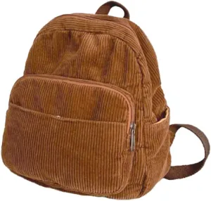 GGOOB Small Backpack Purse for Women - Cute Mini Corduroy Bookbag - Aesthetic Tiny Backpack