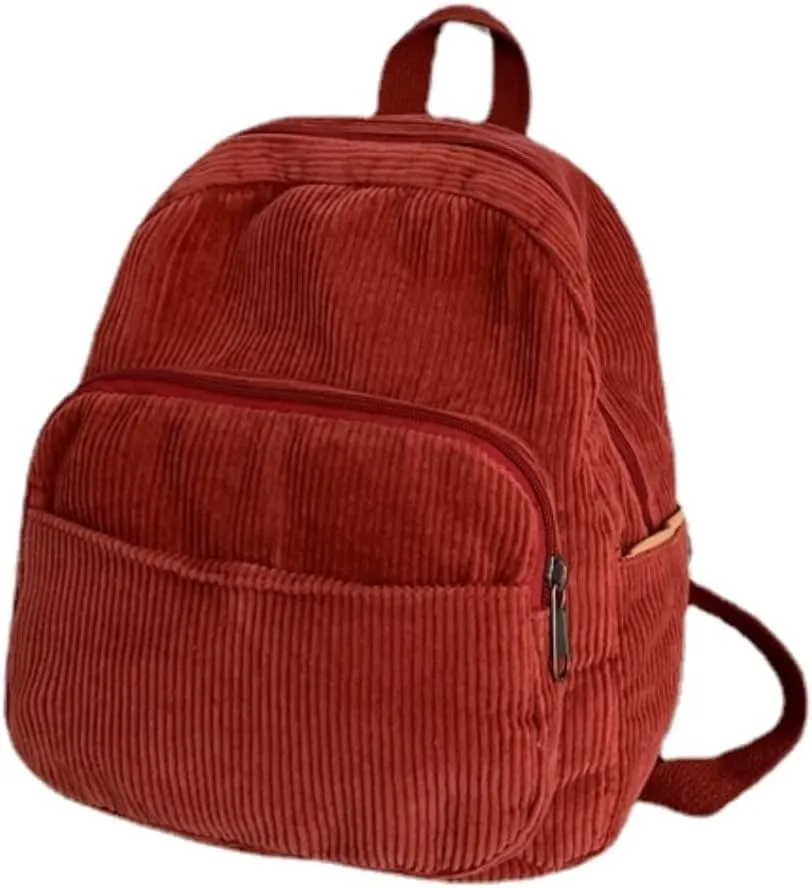 GGOOB Small Corduroy Backpack - Mini Backpack Purse for Women