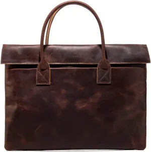 Handmade Men's Handbags Japanese and Korean Leather Handbags Business Cattle Leisure Briefcase