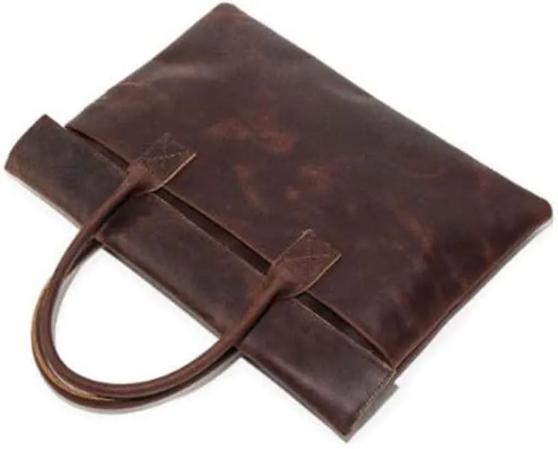 Handmade Men's Handbags Japanese and Korean Leather Handbags Business Cattle Leisure Briefcase
