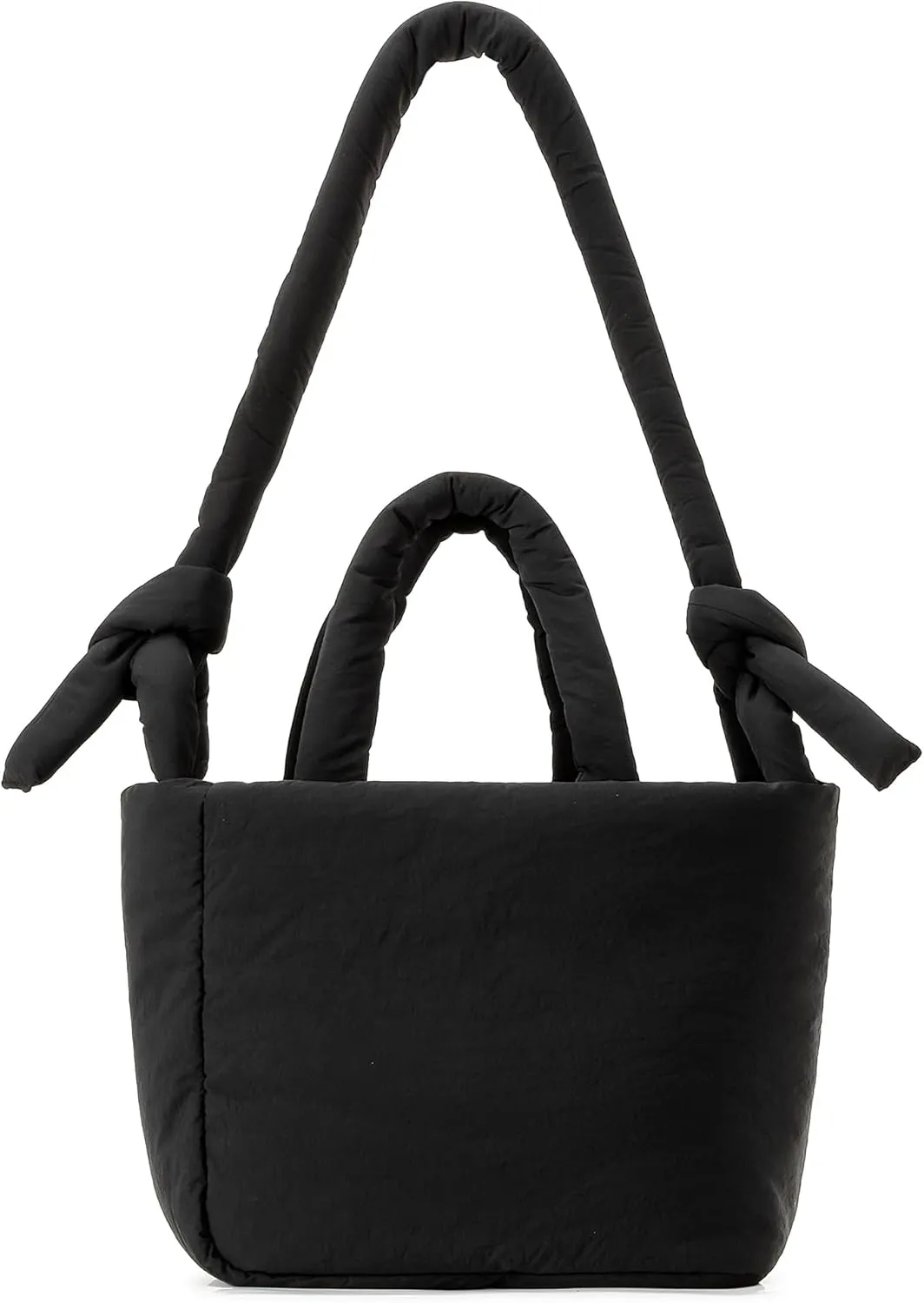 Herald Soft Puffer Tote Bag for Women, Lightweight Puffy Shoulder Purse Satchel Top-Handle Handbag with Adjustable Strap