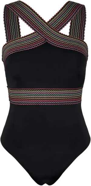 Hilor Women's One Piece Swimsuits Slimming High Waisted Bathing Suits Front Crossover Swimwear Monokinis