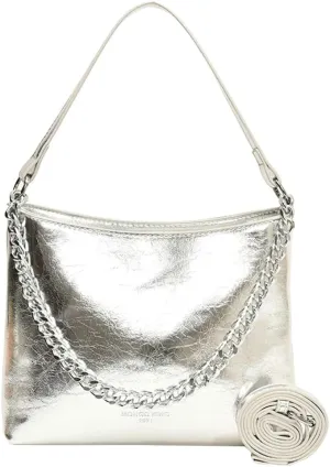 Hobo Bags for Women Shiny Faux Leather Tote Bag Purse Slouchy Shoulder Bag Trendy Satchel handbag
